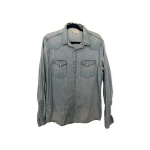 Long sleeve denim button down